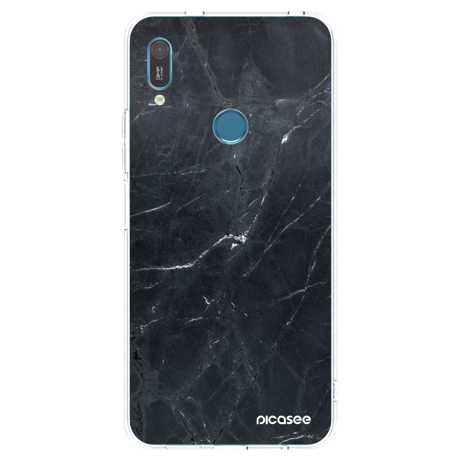 Picasee átlátszó szilikon tok az alábbi mobiltelefonokra Huawei Y6 2019 - Black marble
