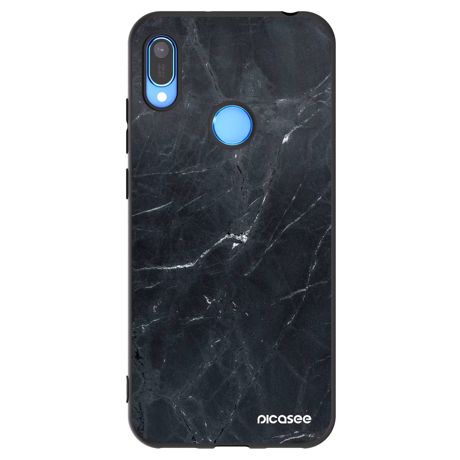 Picasee fekete szilikon tok az alábbi mobiltelefonokra Huawei Y6 2019 - Black marble