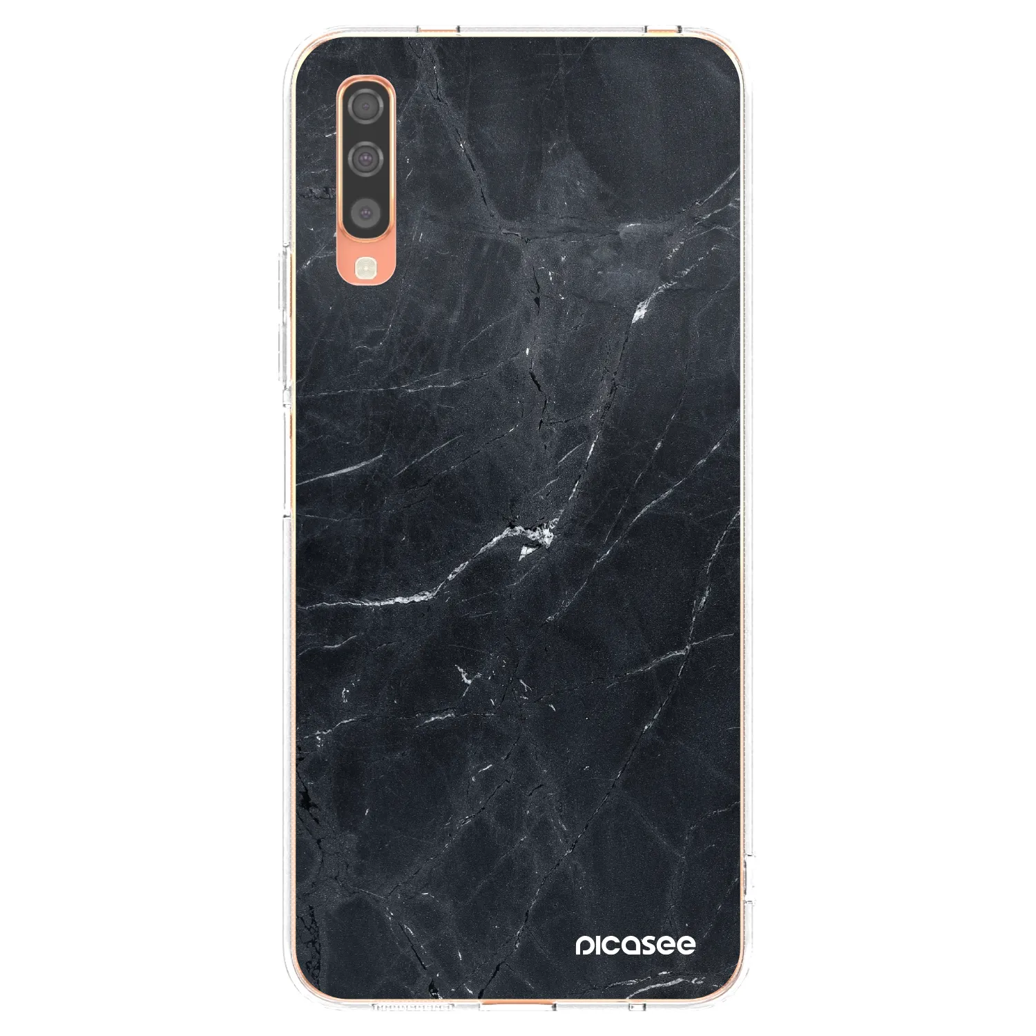 Picasee átlátszó szilikon tok az alábbi mobiltelefonokra Samsung Galaxy A70 A705F - Black marble