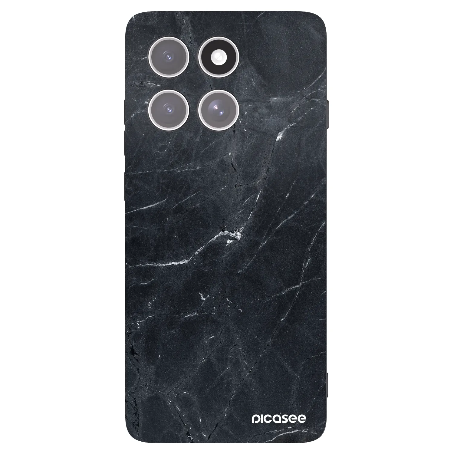 Picasee fekete szilikon tok az alábbi mobiltelefonokra Motorola Edge 60 Pro - Black marble