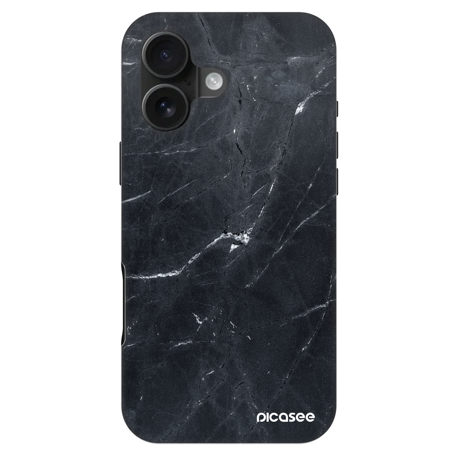 Picasee Fashion Case MagSafe Apple iPhone 16 - Black marble