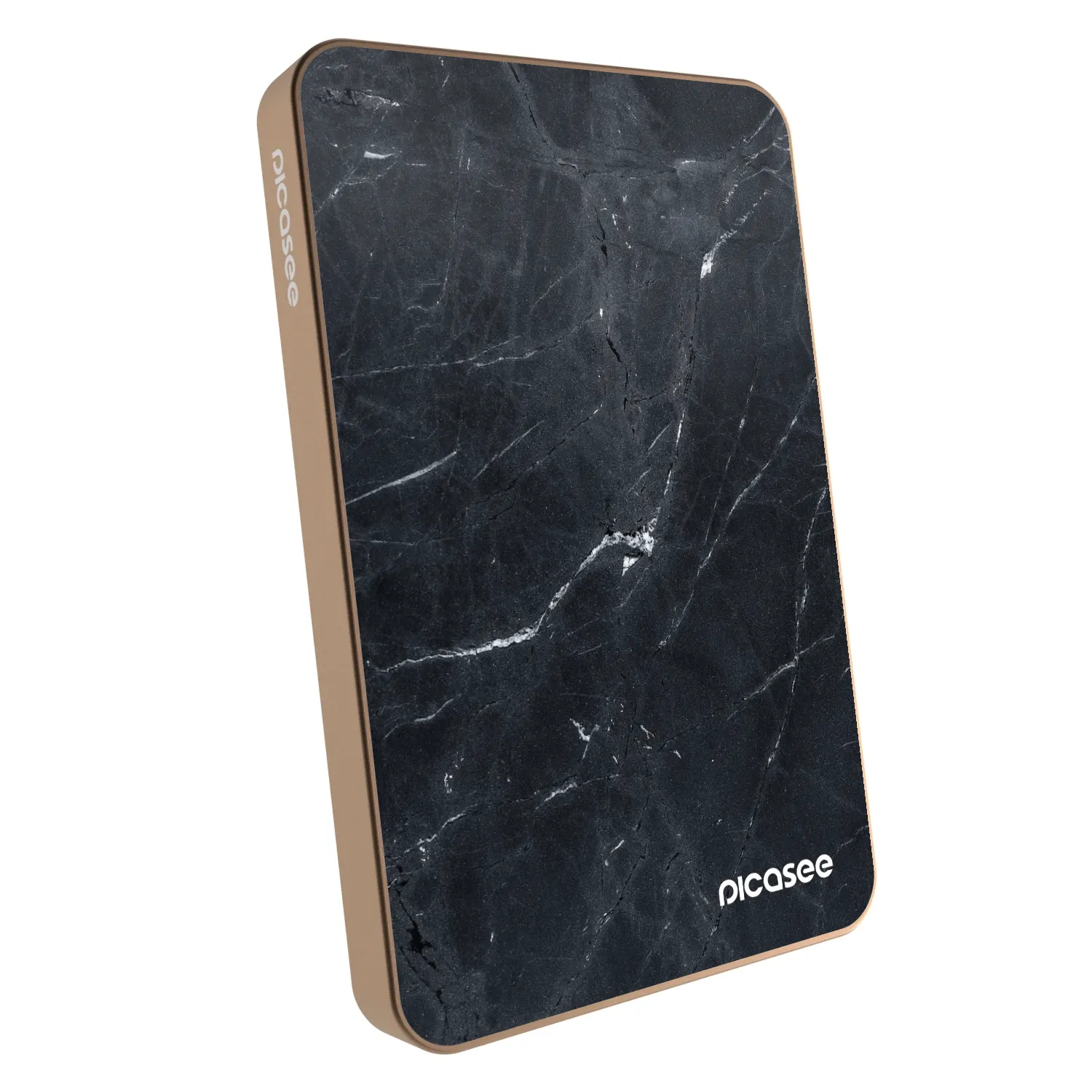 Picasee Powerbank MagSafe 5 000 mAh Aranysárga - Black marble