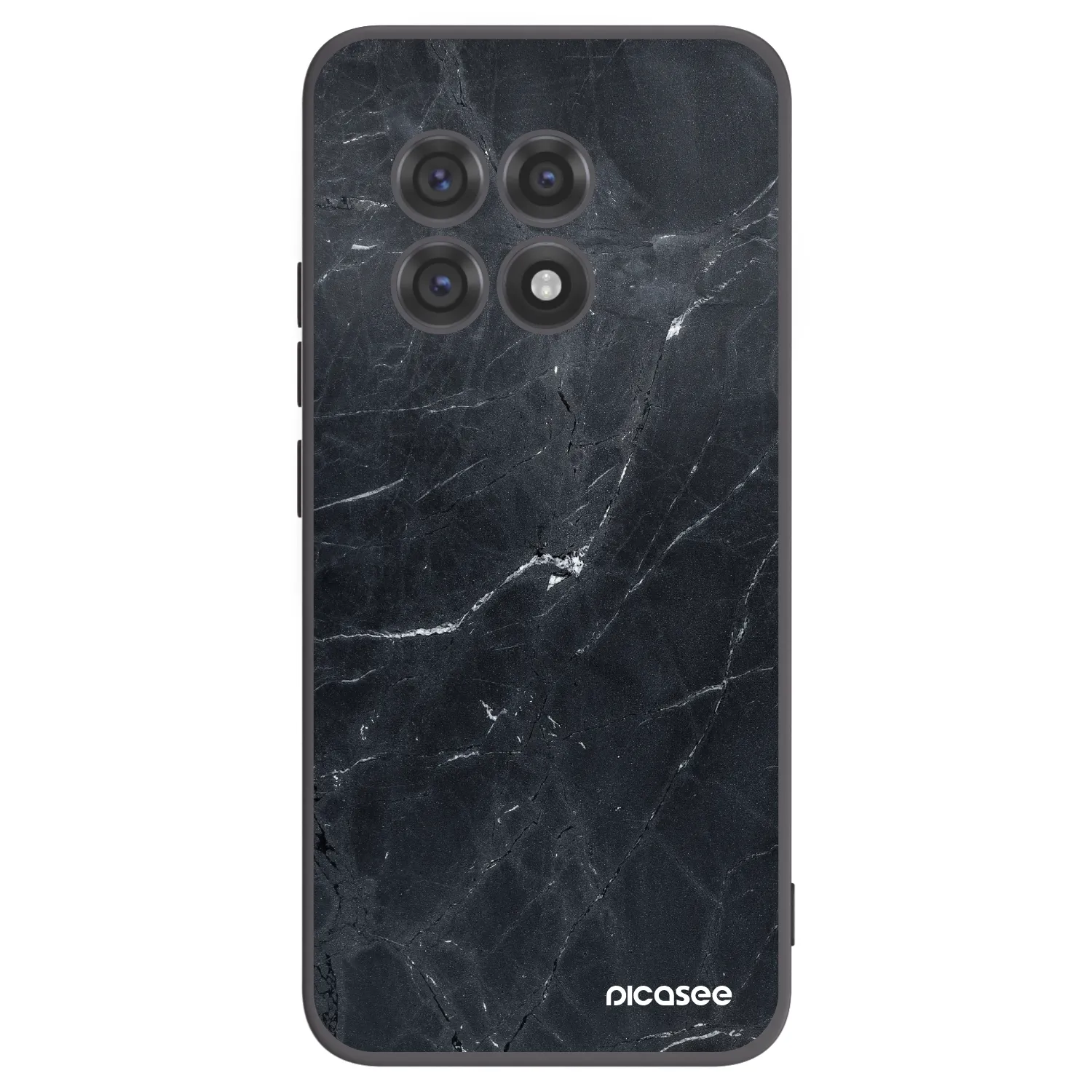 Picasee fekete szilikon tok az alábbi mobiltelefonokra OnePlus 13R 5G - Black marble