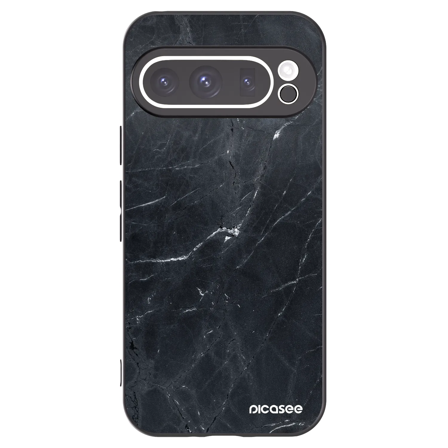 Picasee fekete szilikon tok az alábbi mobiltelefonokra Google Pixel 9 Pro XL - Black marble