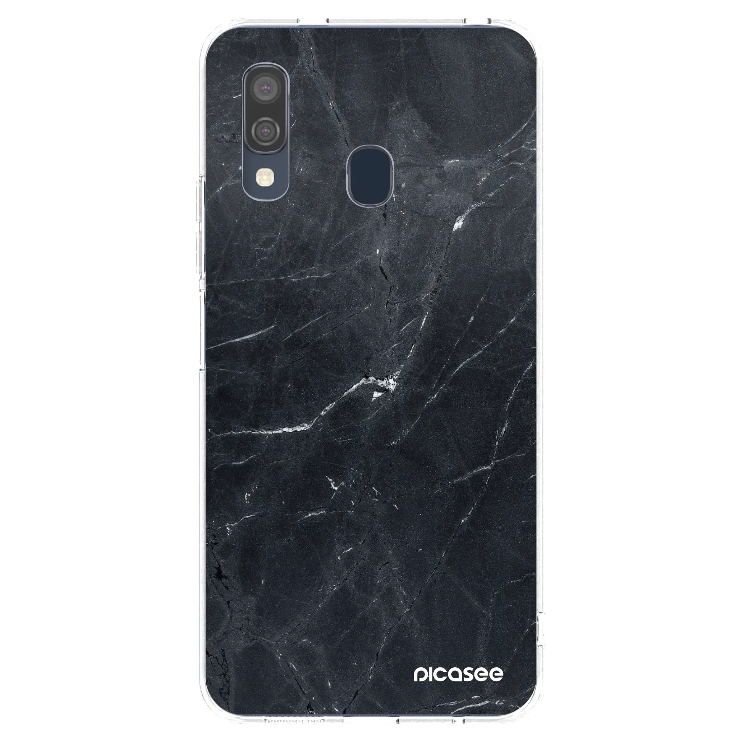 Picasee átlátszó szilikon tok az alábbi mobiltelefonokra Samsung Galaxy A40 A405F - Black marble
