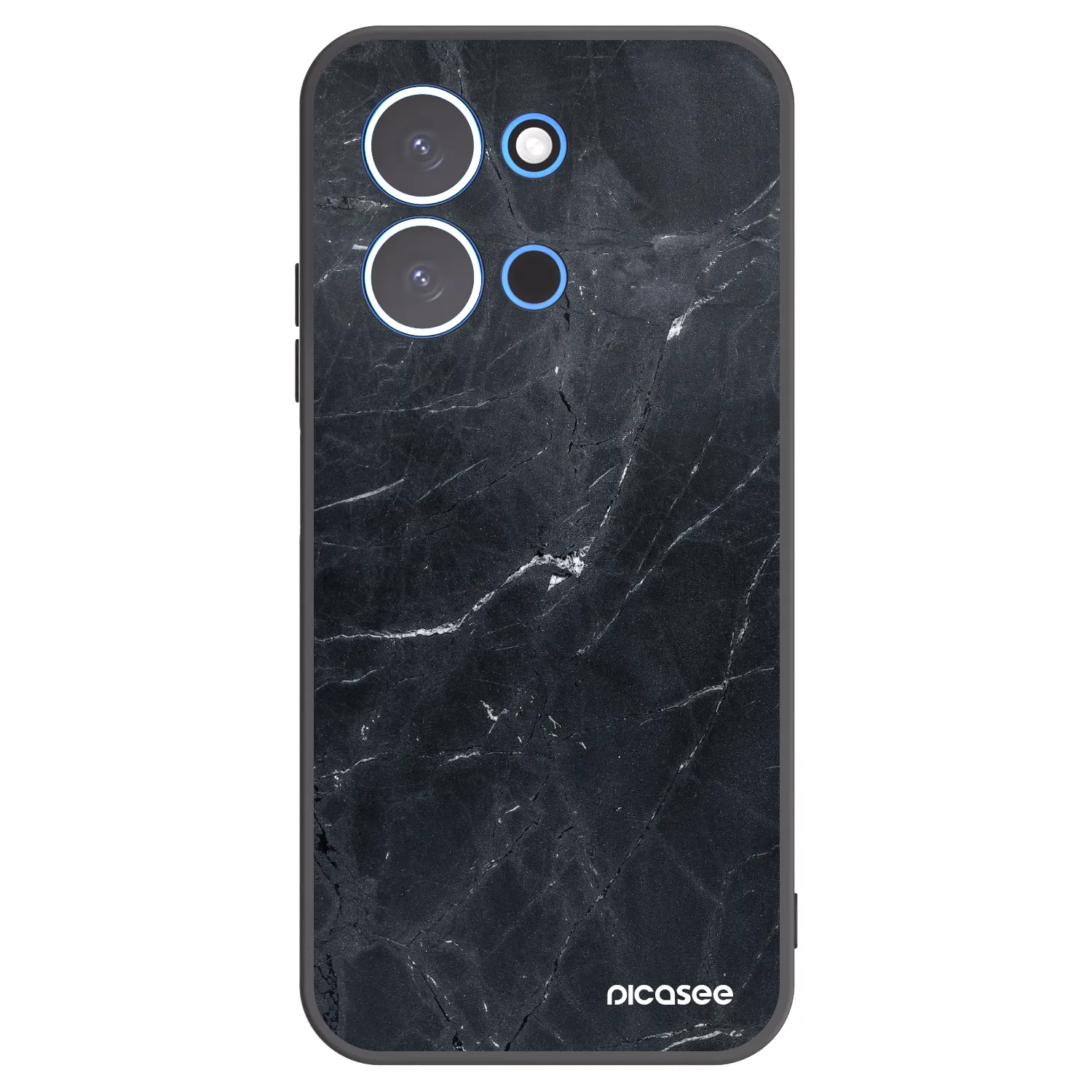 Picasee fekete szilikon tok az alábbi mobiltelefonokra Xiaomi Redmi 15C 4G - Black marble