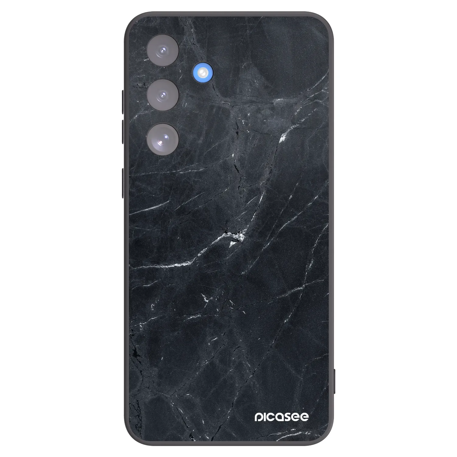 Picasee fekete szilikon tok az alábbi mobiltelefonokra Samsung Galaxy S25 FE 5G - Black marble