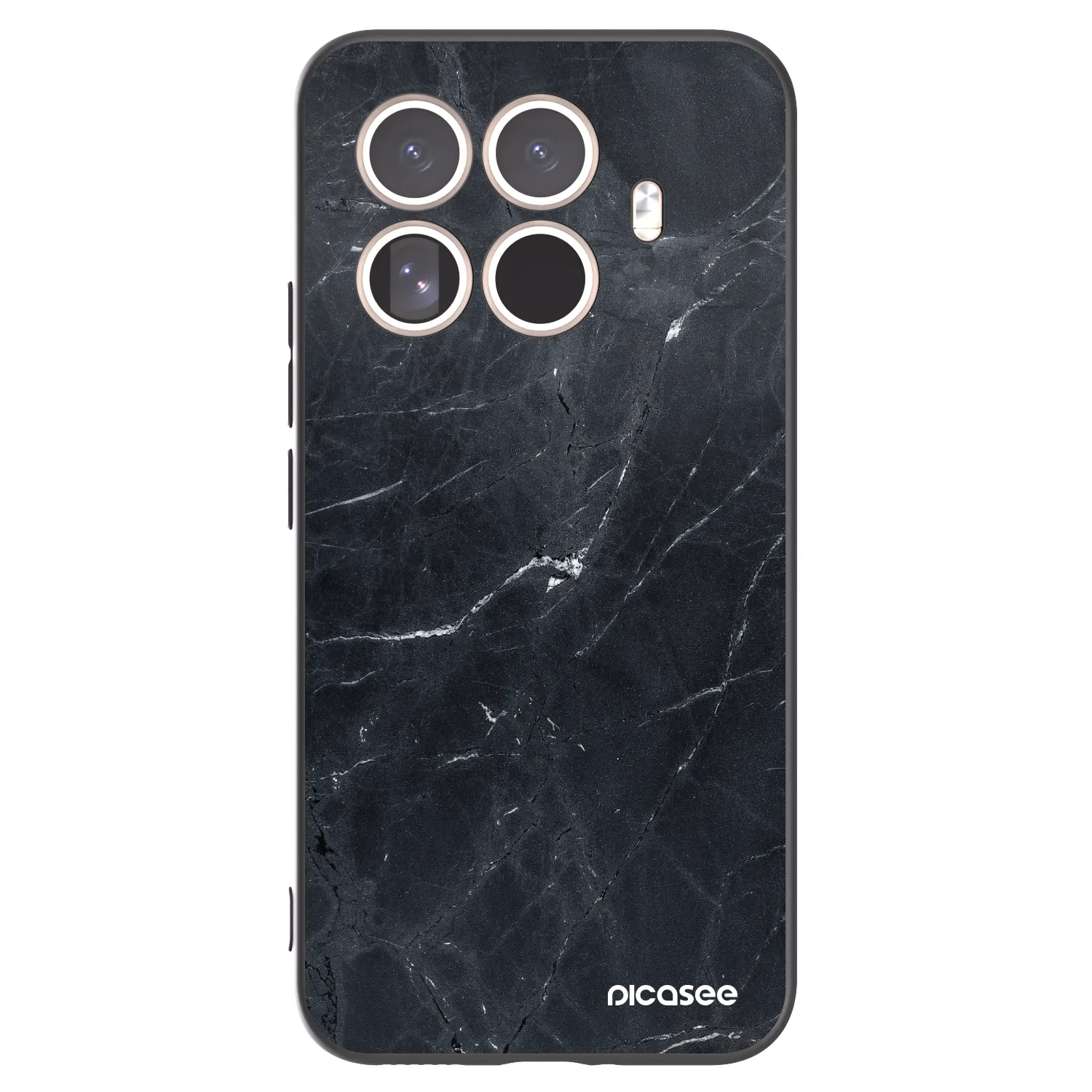Picasee fekete szilikon tok az alábbi mobiltelefonokra Xiaomi 15T Pro - Black marble