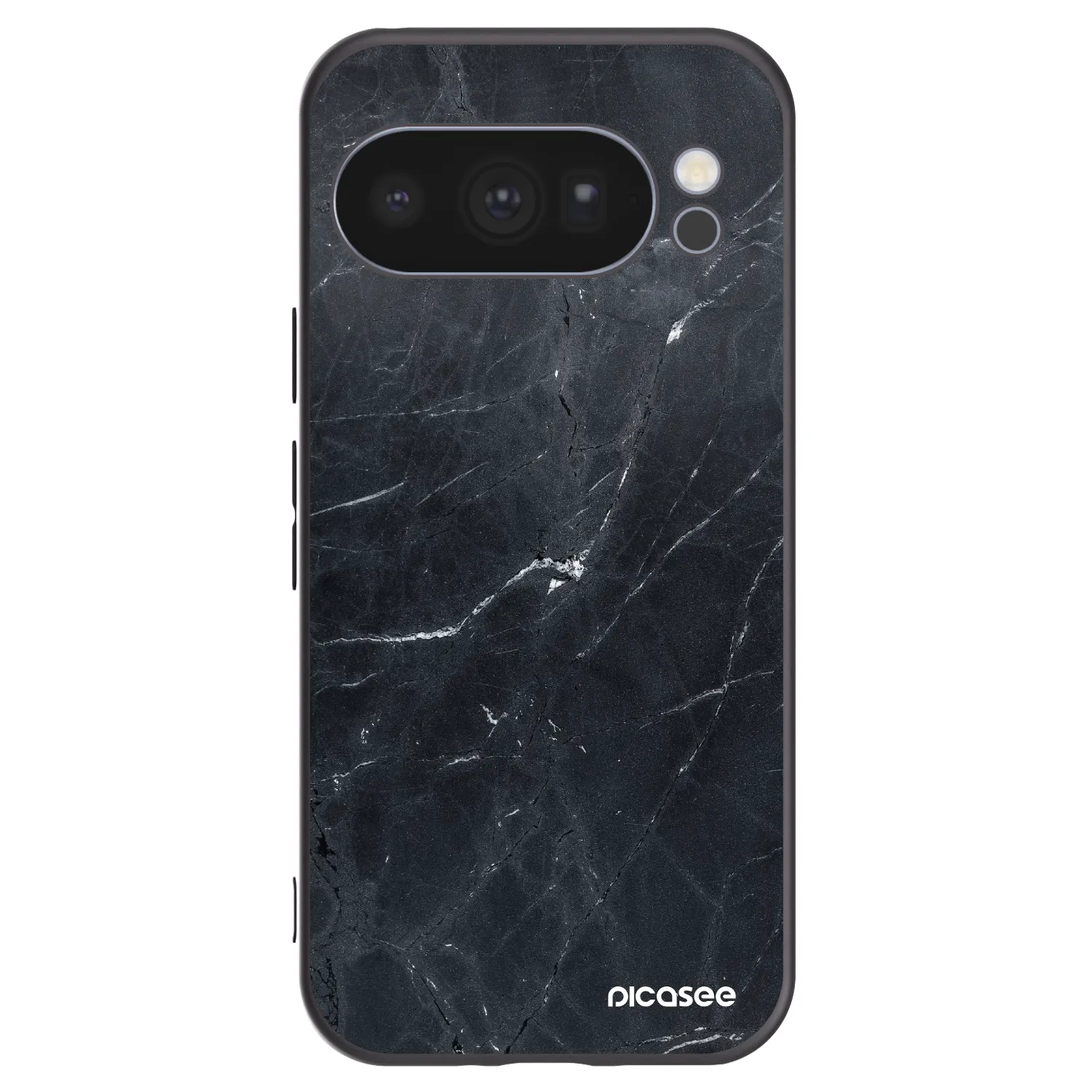 Picasee fekete szilikon tok az alábbi mobiltelefonokra Google Pixel 10 Pro - Black marble
