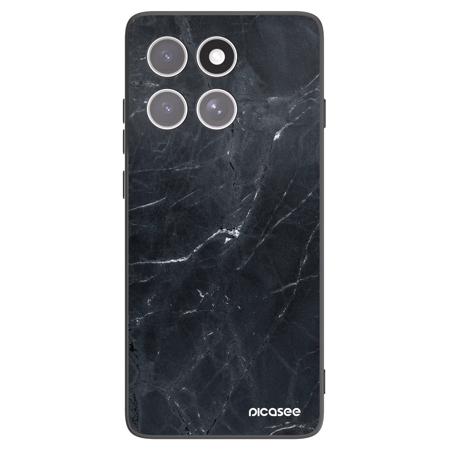 Picasee fekete szilikon tok az alábbi mobiltelefonokra Motorola Edge 60 Fusion - Black marble
