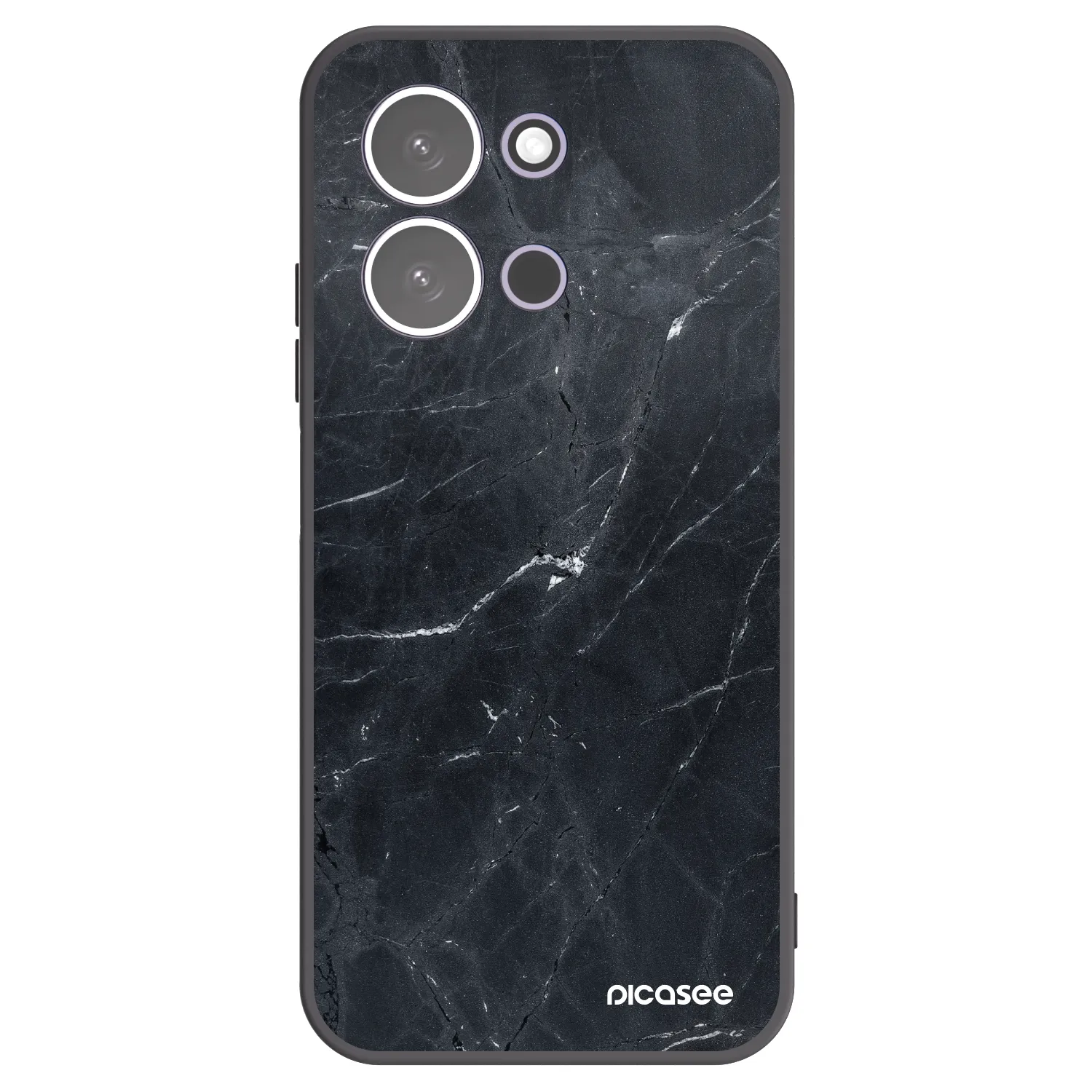 Picasee fekete szilikon tok az alábbi mobiltelefonokra Xiaomi Redmi 15C 5G - Black marble
