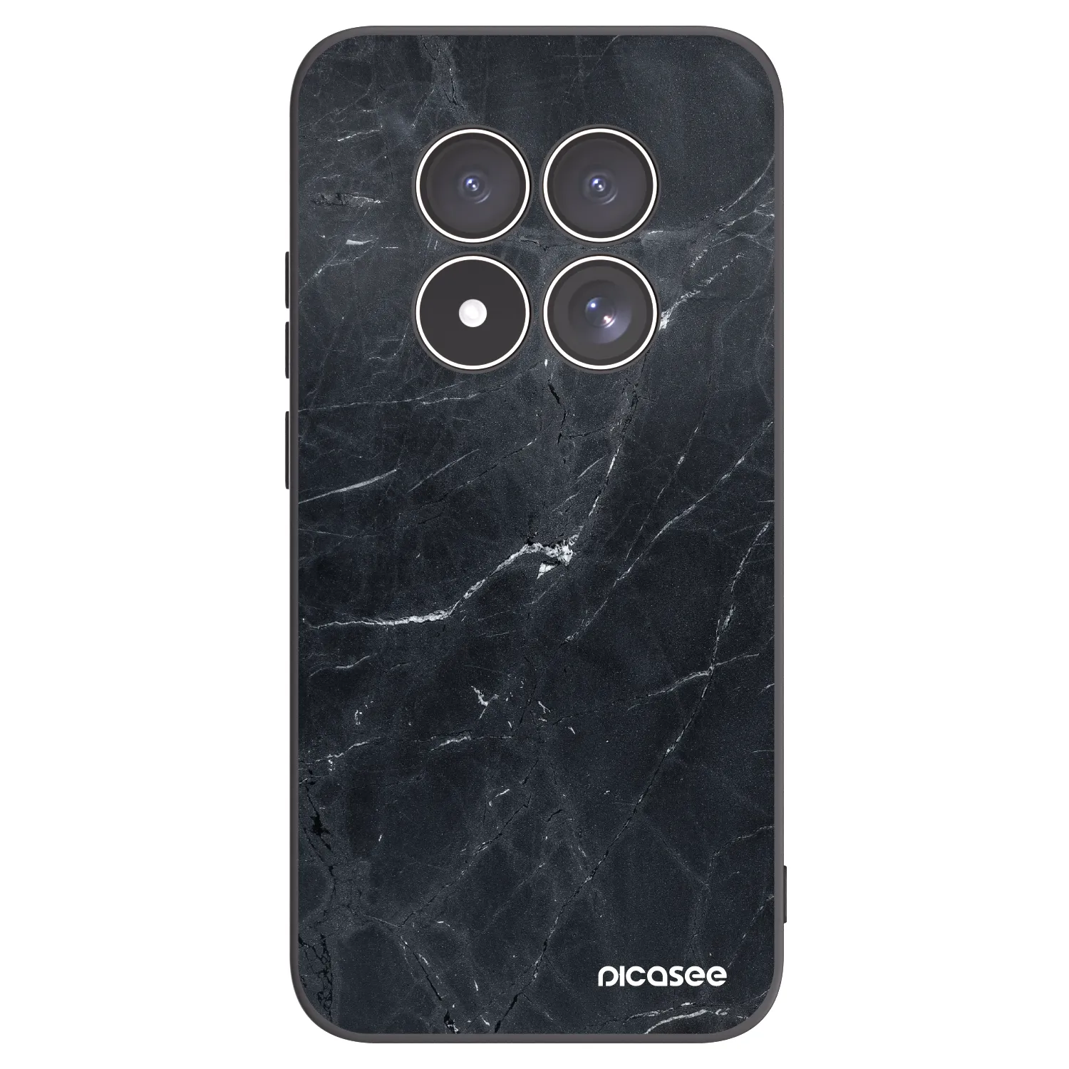 Picasee fekete szilikon tok az alábbi mobiltelefonokra Xiaomi Redmi Note 15 Pro 5G - Black marble