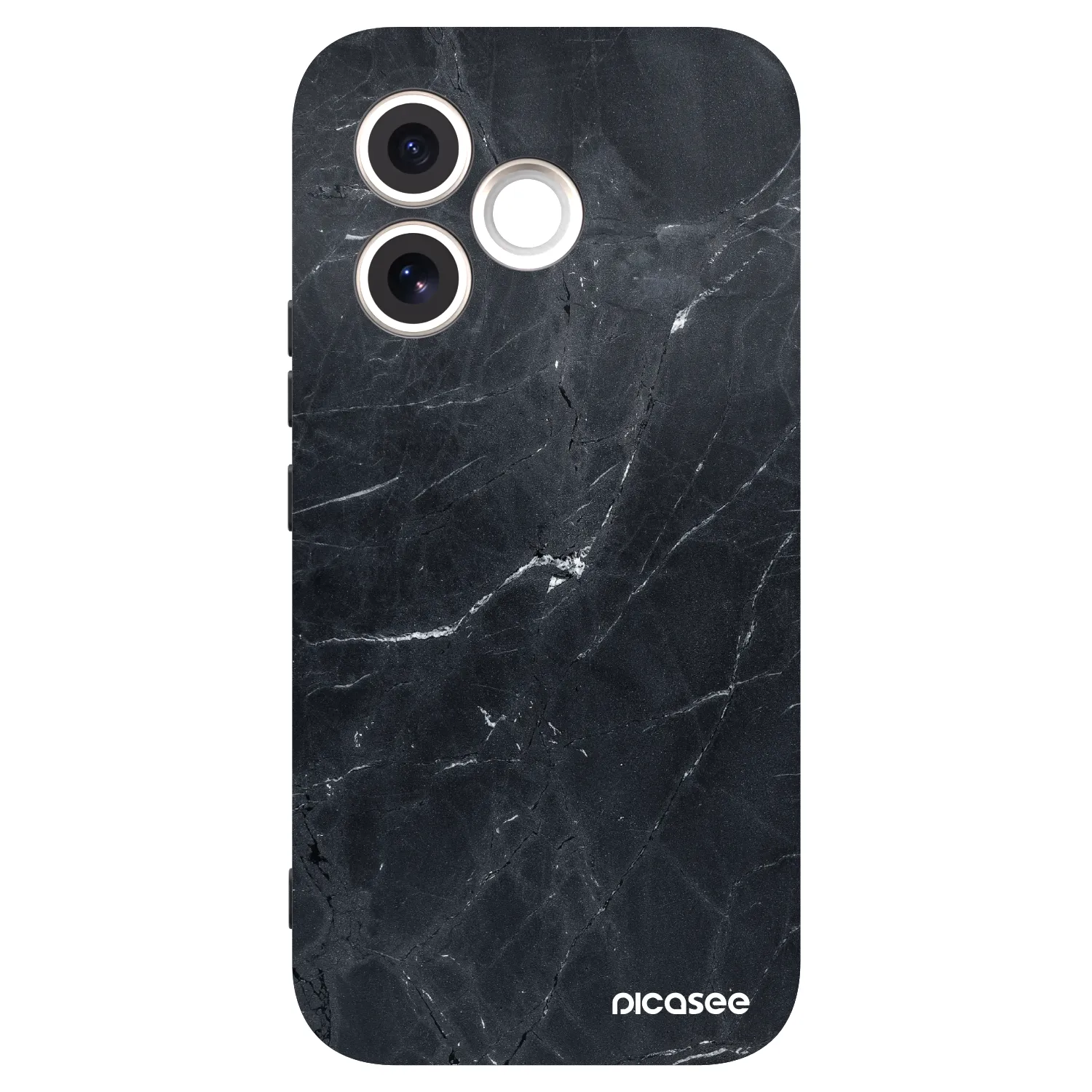 Picasee fekete szilikon tok az alábbi mobiltelefonokra Honor 600 Lite - Black marble