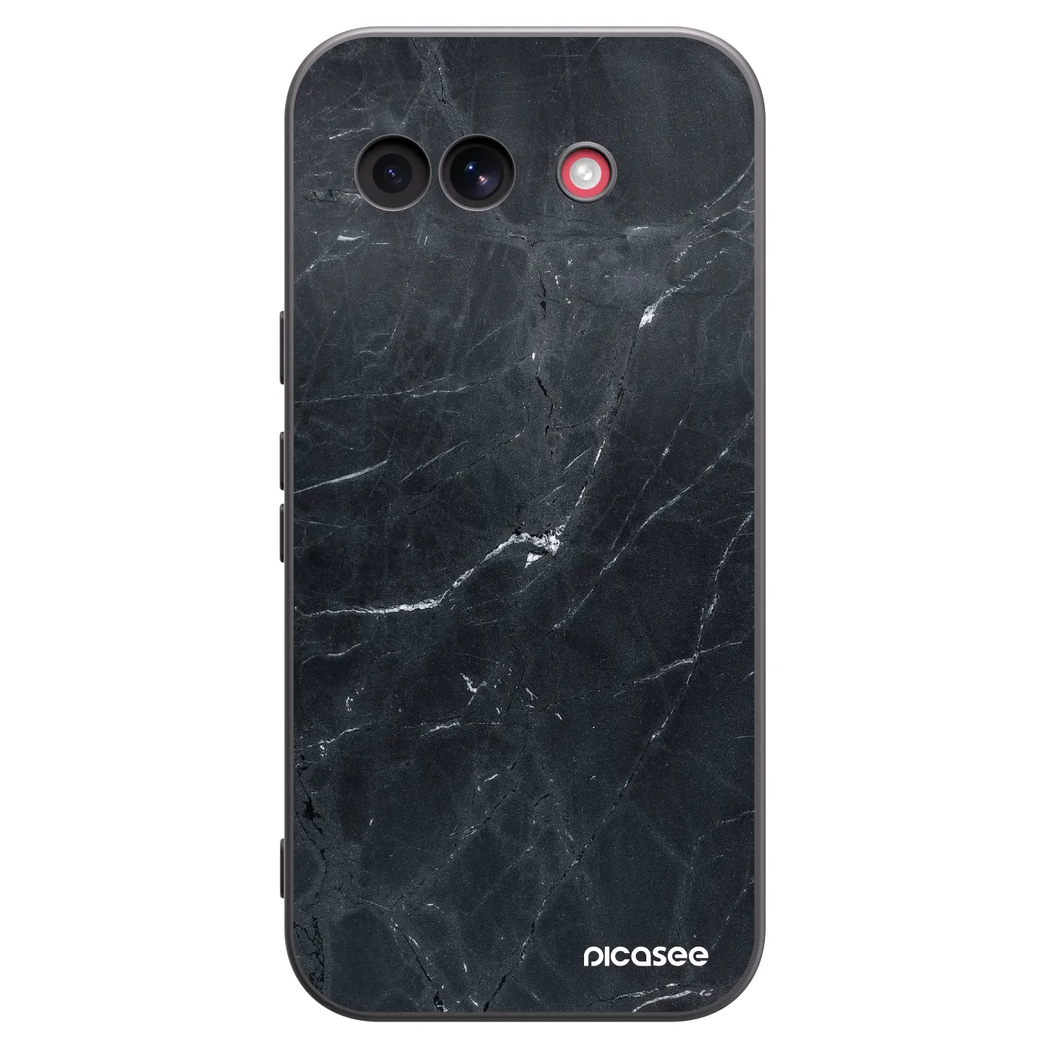 Picasee fekete szilikon tok az alábbi mobiltelefonokra Google Pixel 10a - Black marble