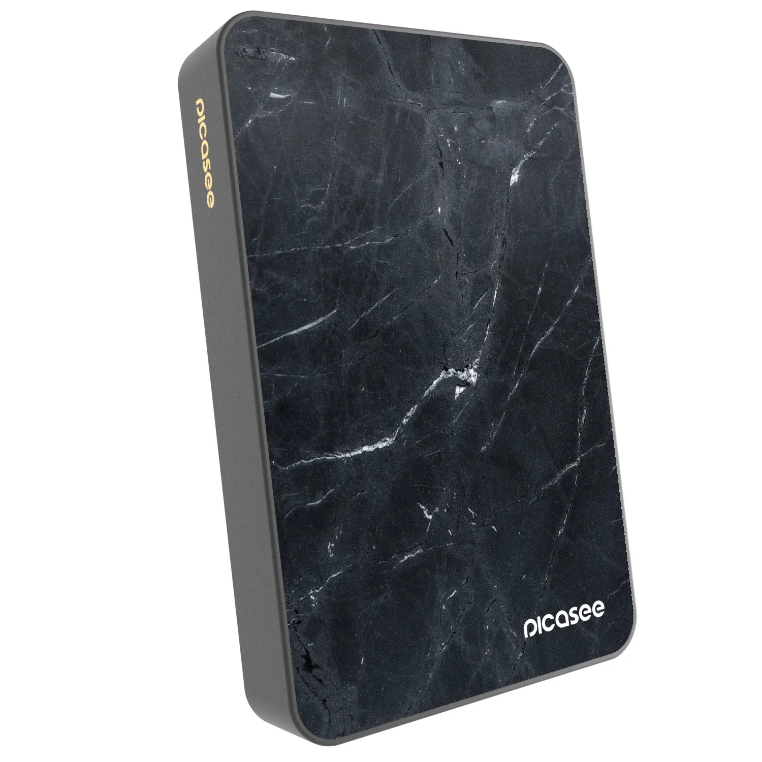 Picasee Powerbank MagSafe 10 000 mAh Szürke - Black marble