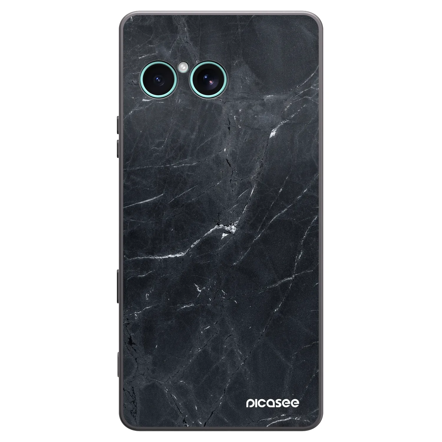 Picasee fekete szilikon tok az alábbi mobiltelefonokra Sony Xperia 10 VII - Black marble