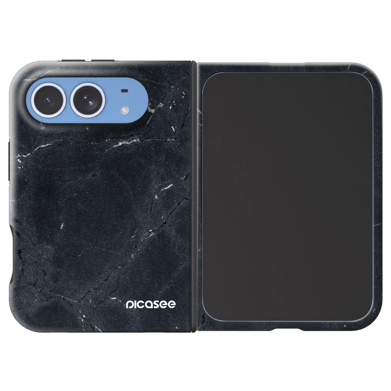 Picasee Fashion Case MagSafe Apple iPhone Duo - Black marble