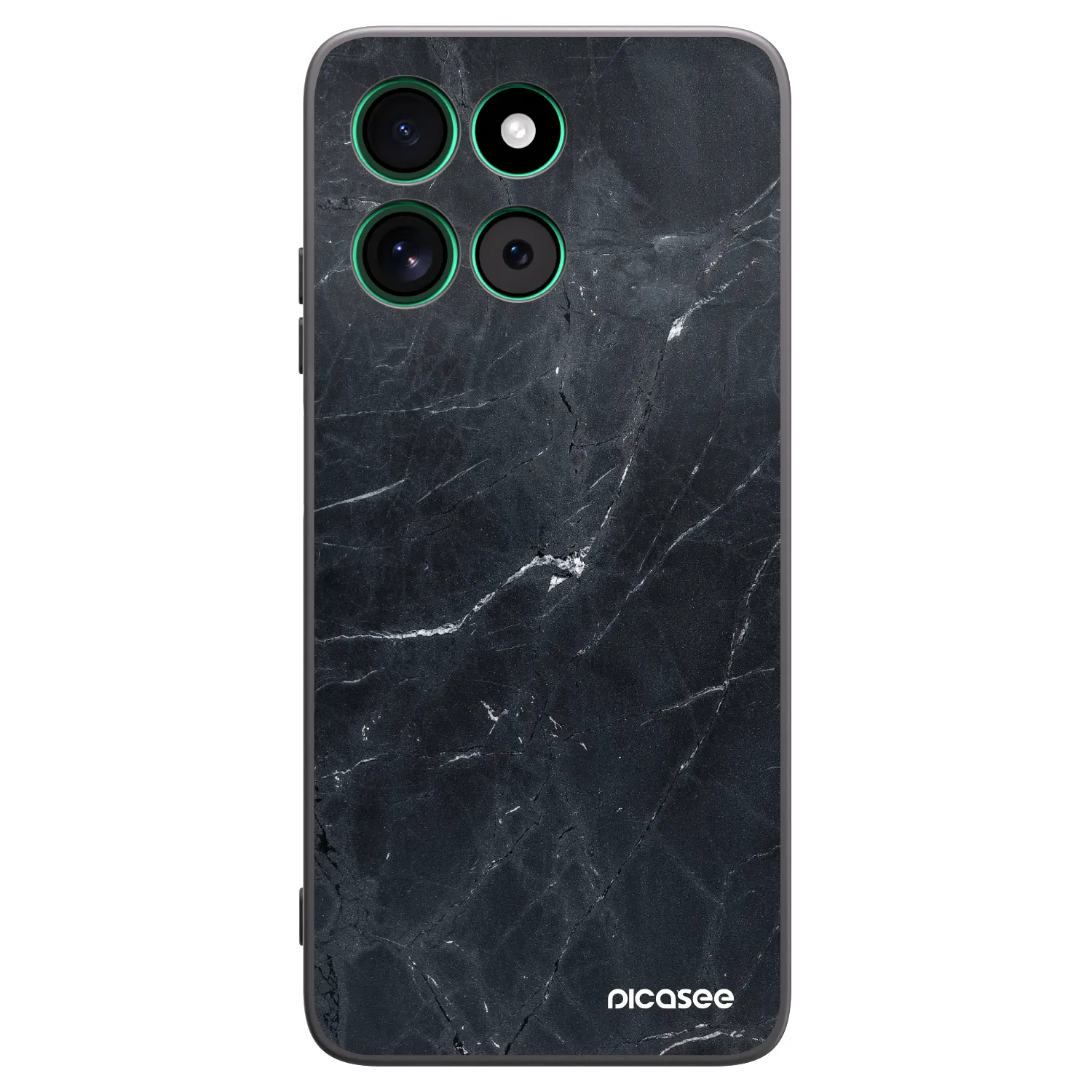 Picasee fekete szilikon tok az alábbi mobiltelefonokra Motorola Moto G57 Power - Black marble