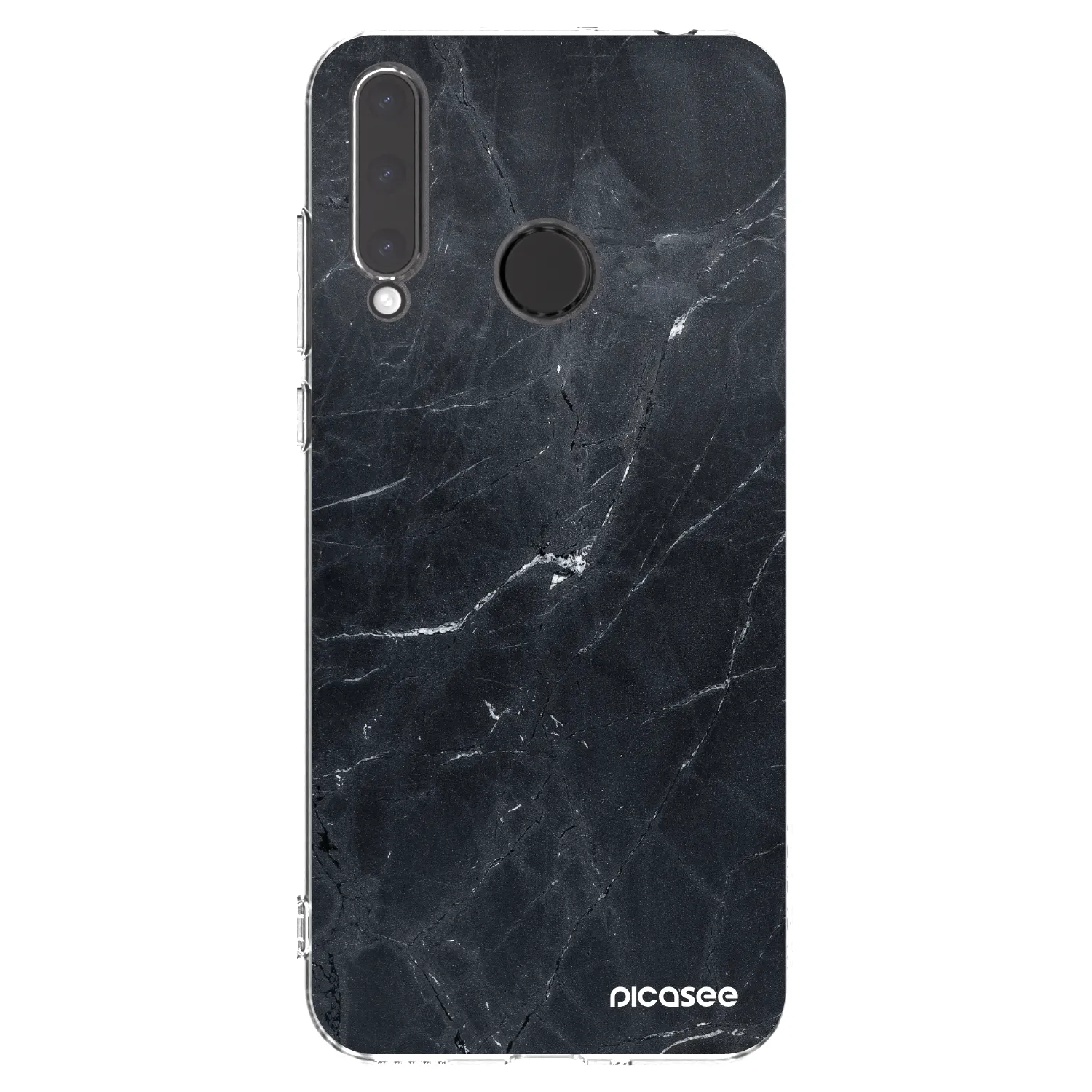 Picasee átlátszó szilikon tok az alábbi mobiltelefonokra Honor 20 Lite - Black marble