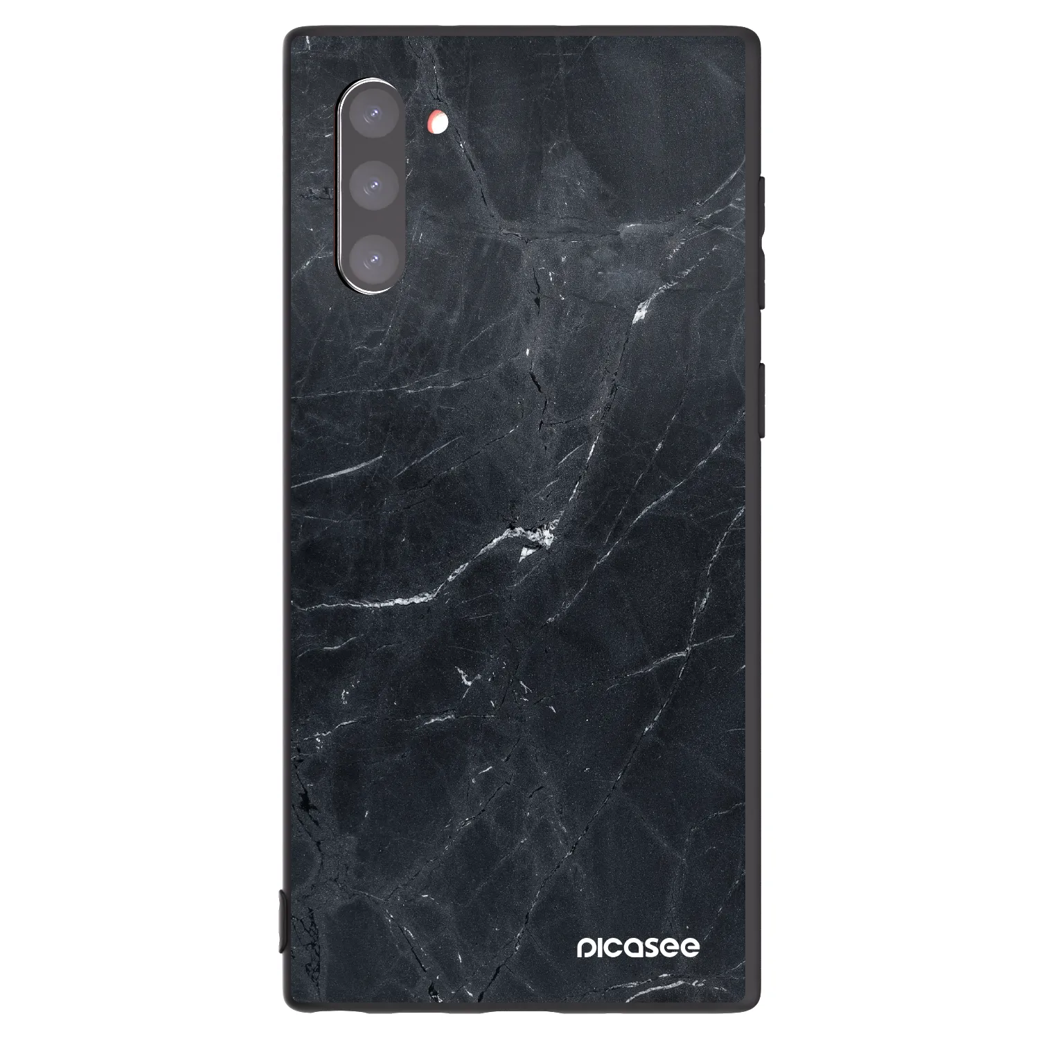 Picasee fekete szilikon tok az alábbi mobiltelefonokra Samsung Galaxy Note 10 N970F - Black marble