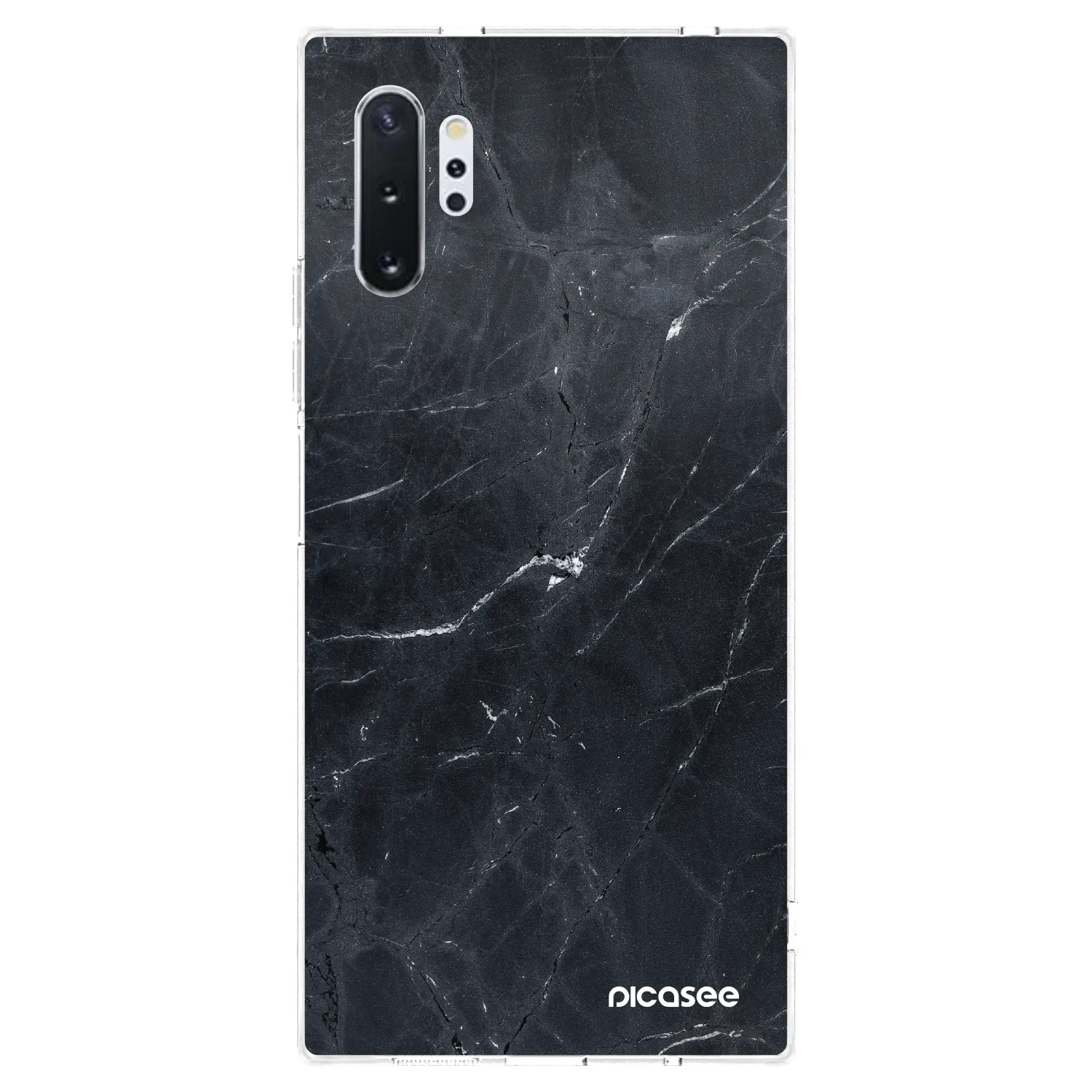 Picasee átlátszó szilikon tok az alábbi mobiltelefonokra Samsung Galaxy Note 10+ N975F - Black marble