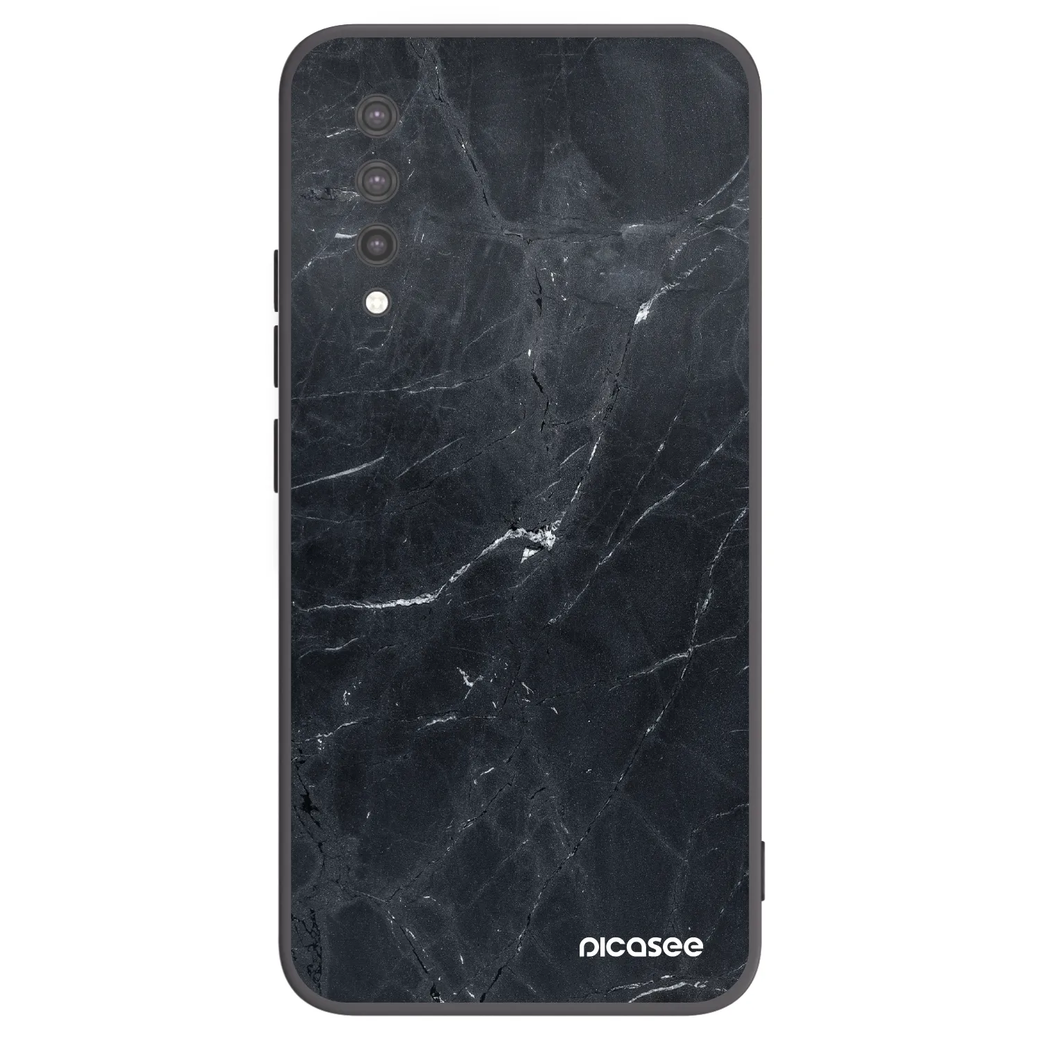 Picasee fekete szilikon tok az alábbi mobiltelefonokra Xiaomi Mi 9 Lite - Black marble