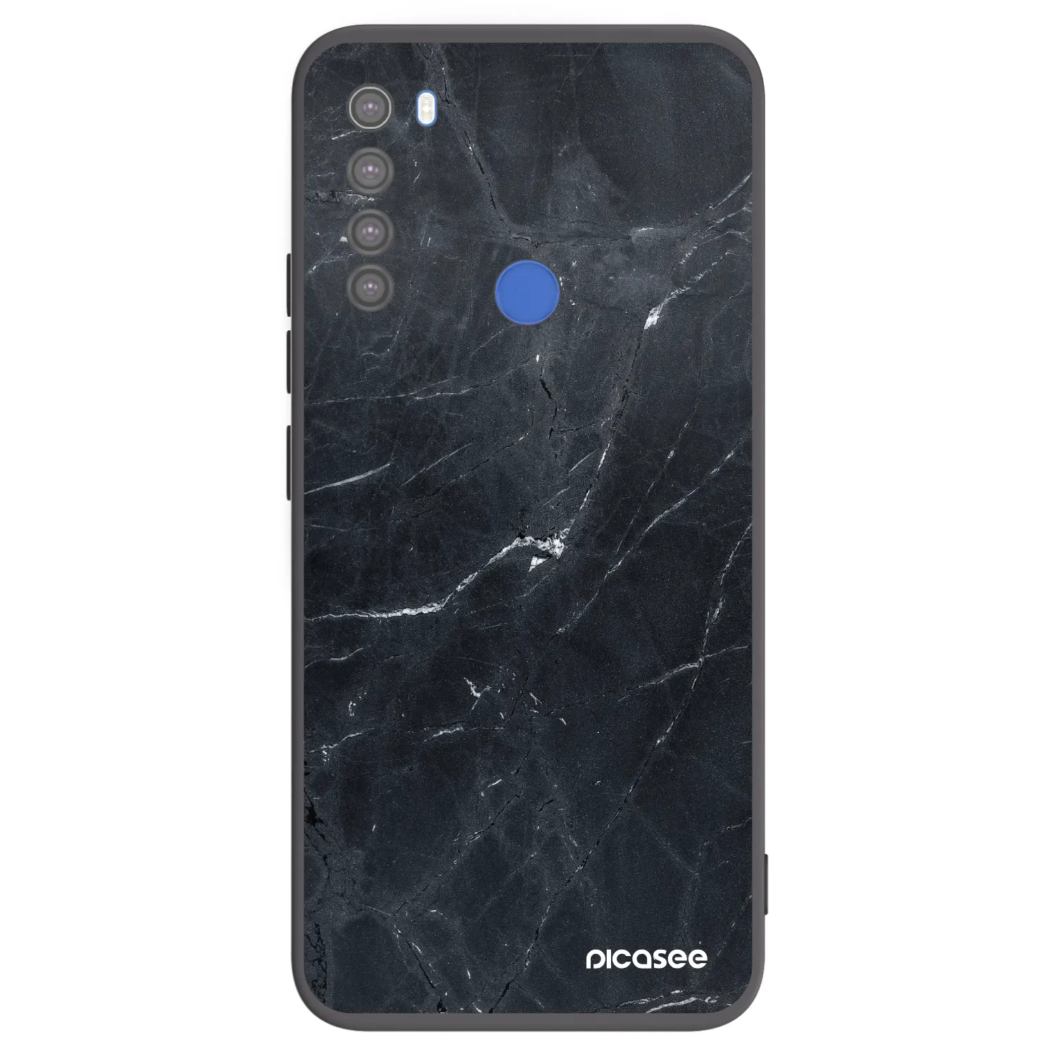 Picasee fekete szilikon tok az alábbi mobiltelefonokra Xiaomi Redmi Note 8T - Black marble