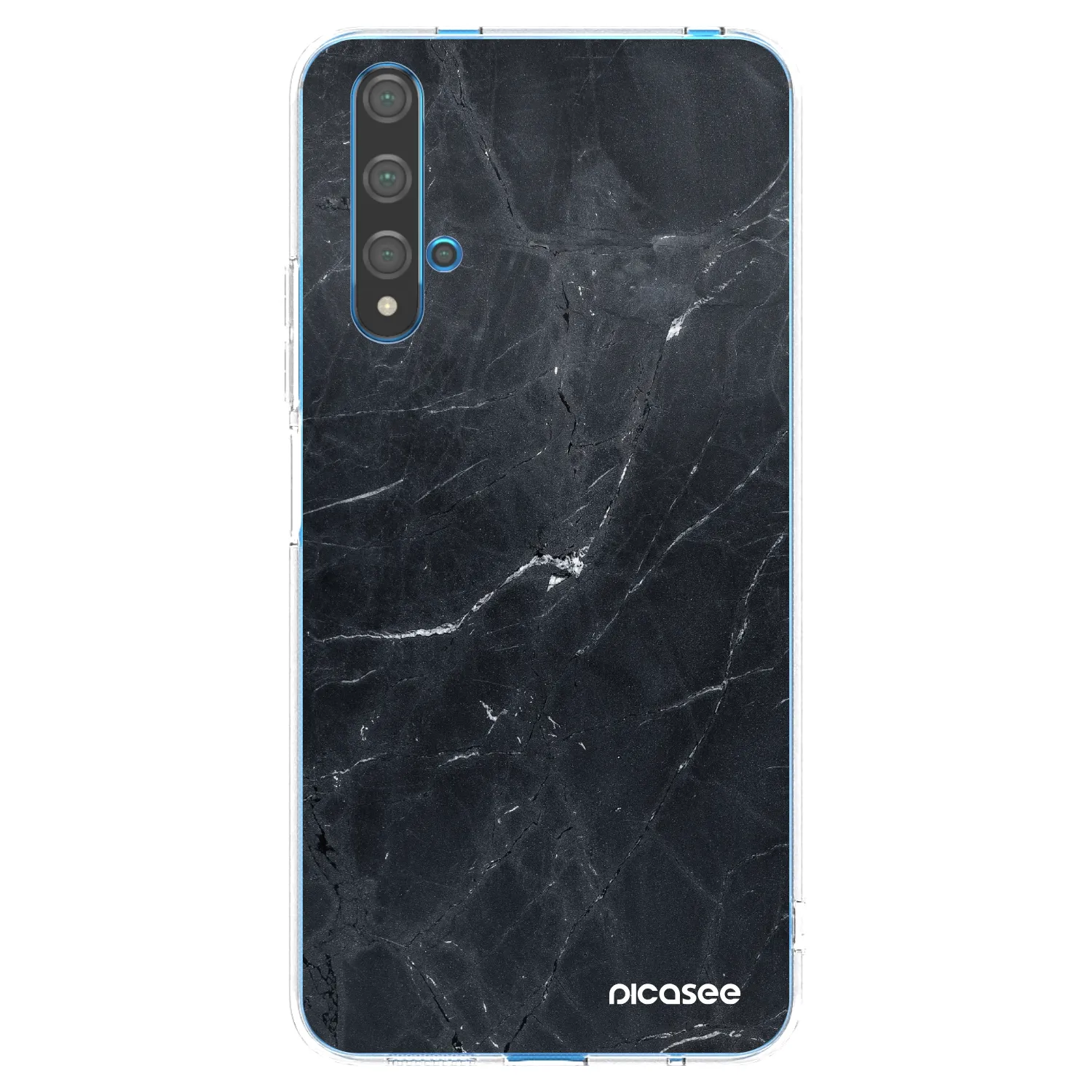 Picasee átlátszó szilikon tok az alábbi mobiltelefonokra Huawei Nova 5T - Black marble