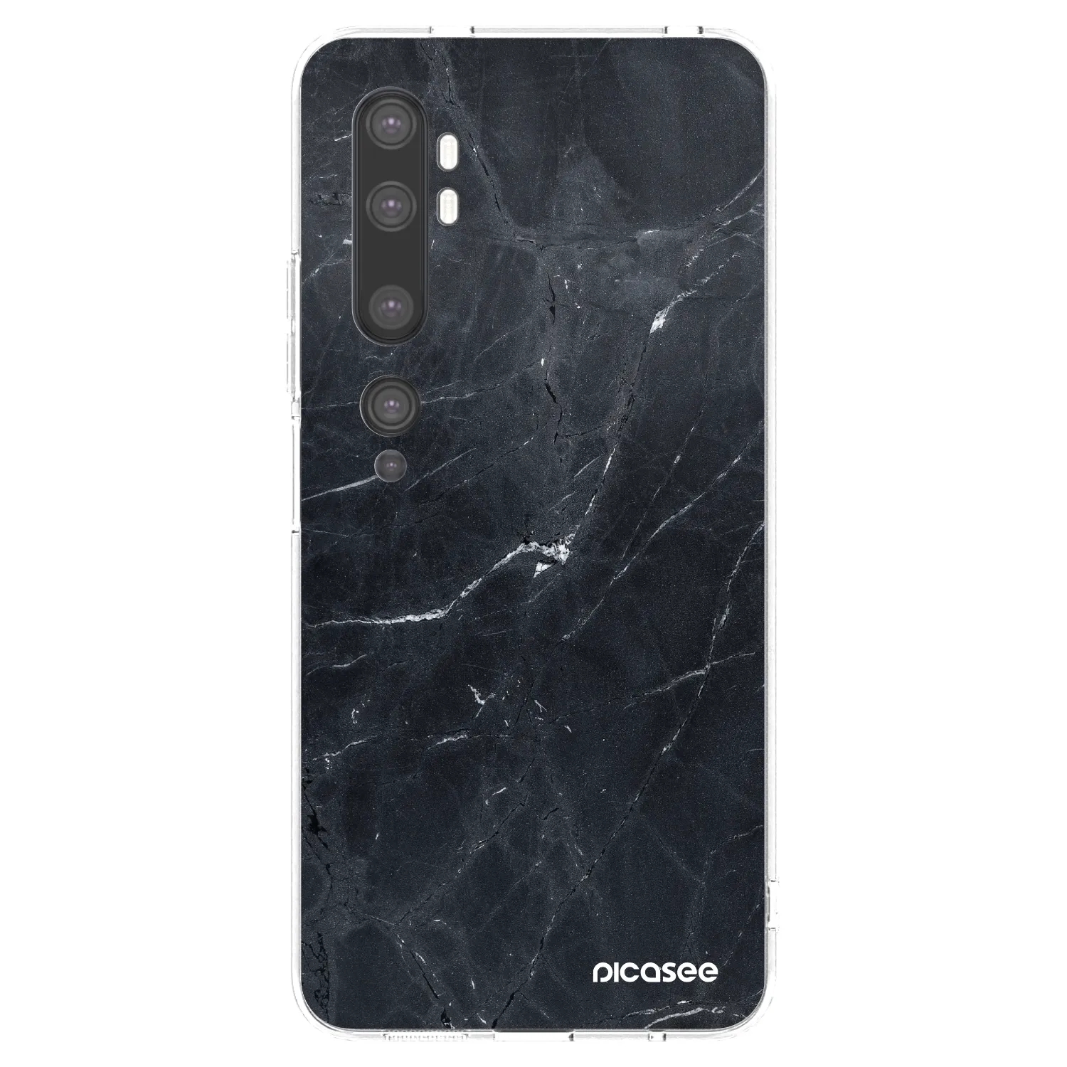 Picasee átlátszó szilikon tok az alábbi mobiltelefonokra Xiaomi Mi Note 10 (Pro) - Black marble
