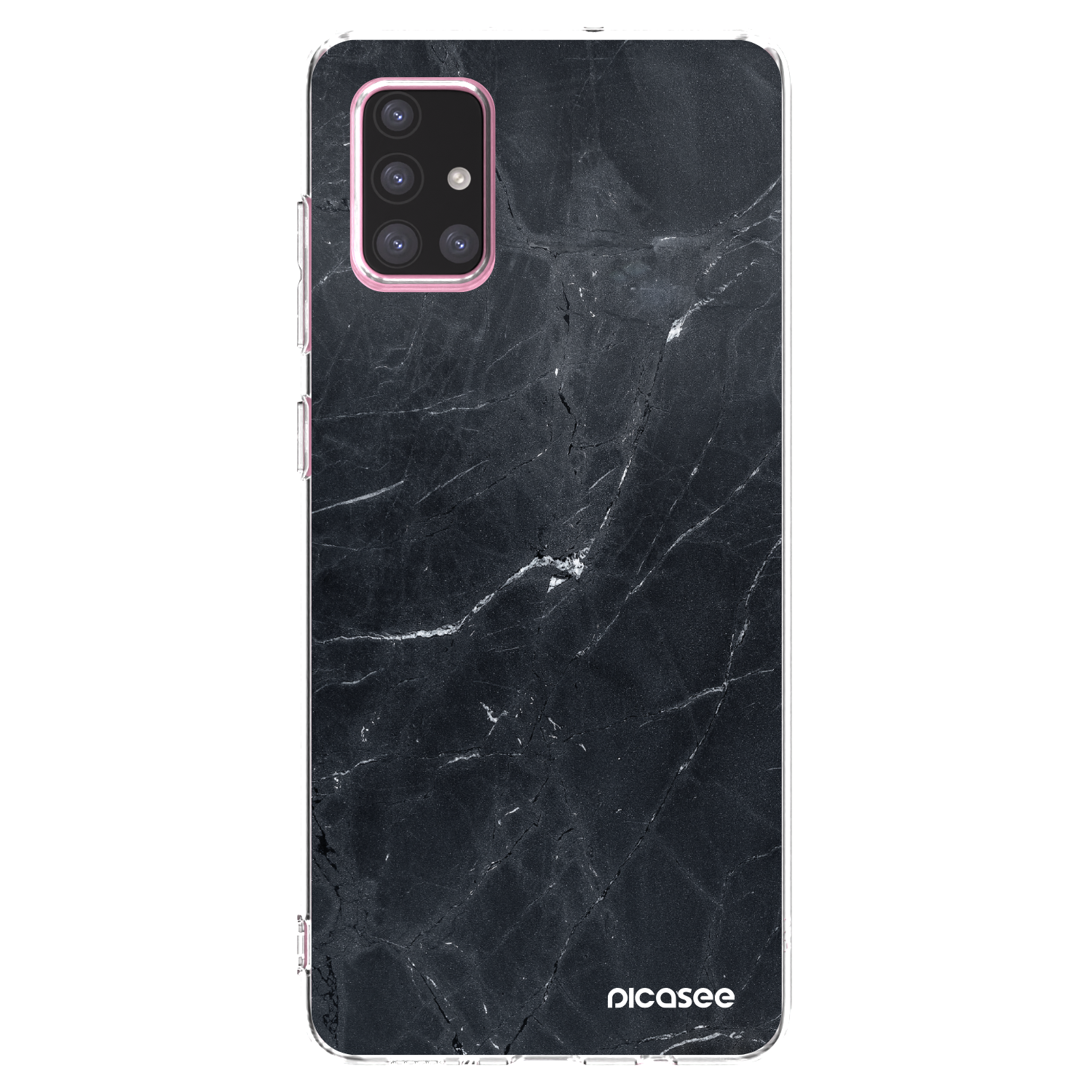 Picasee átlátszó szilikon tok az alábbi mobiltelefonokra Samsung Galaxy A71 A715F - Black marble