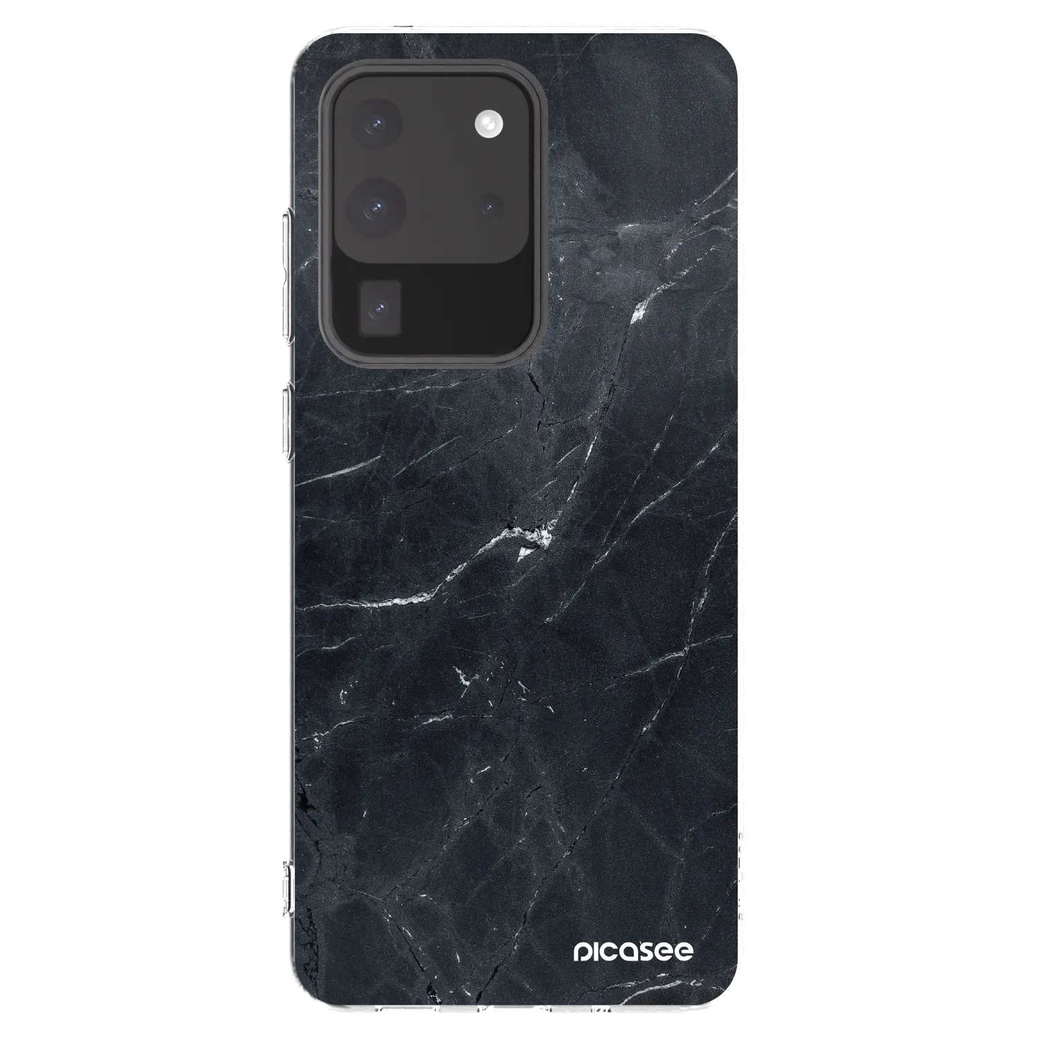 Picasee átlátszó szilikon tok az alábbi mobiltelefonokra Samsung Galaxy S20 Ultra 5G G988F - Black marble