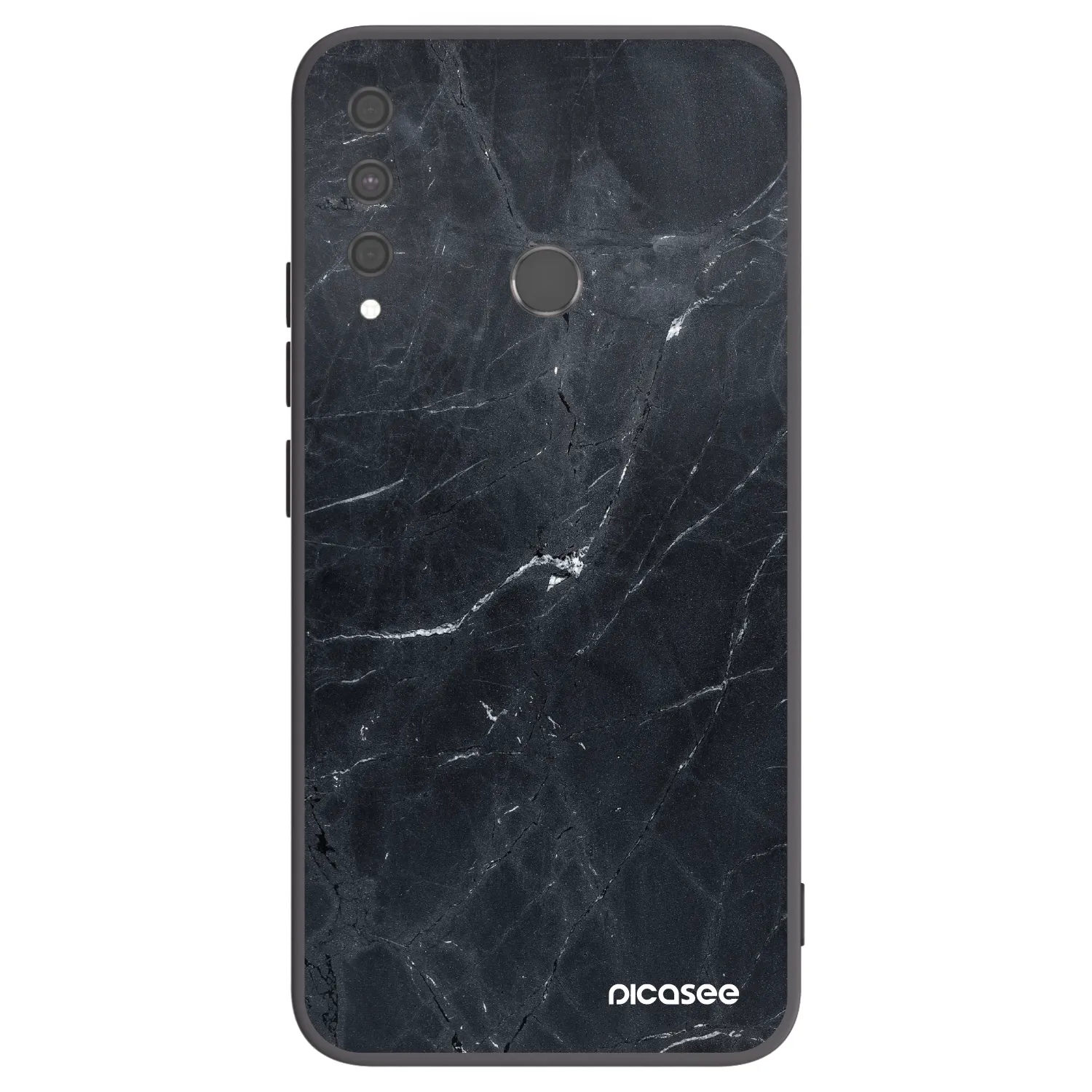Picasee fekete szilikon tok az alábbi mobiltelefonokra Huawei P40 Lite E - Black marble