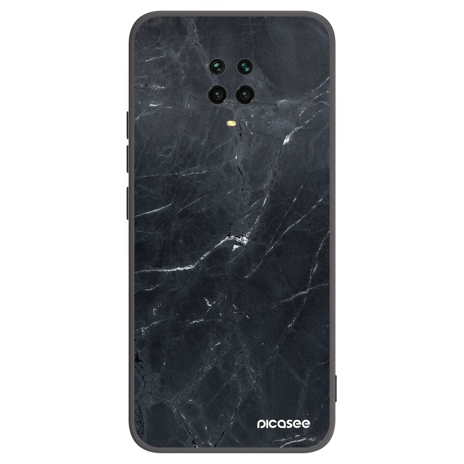 Picasee fekete szilikon tok az alábbi mobiltelefonokra Xiaomi Redmi Note 9 Pro - Black marble