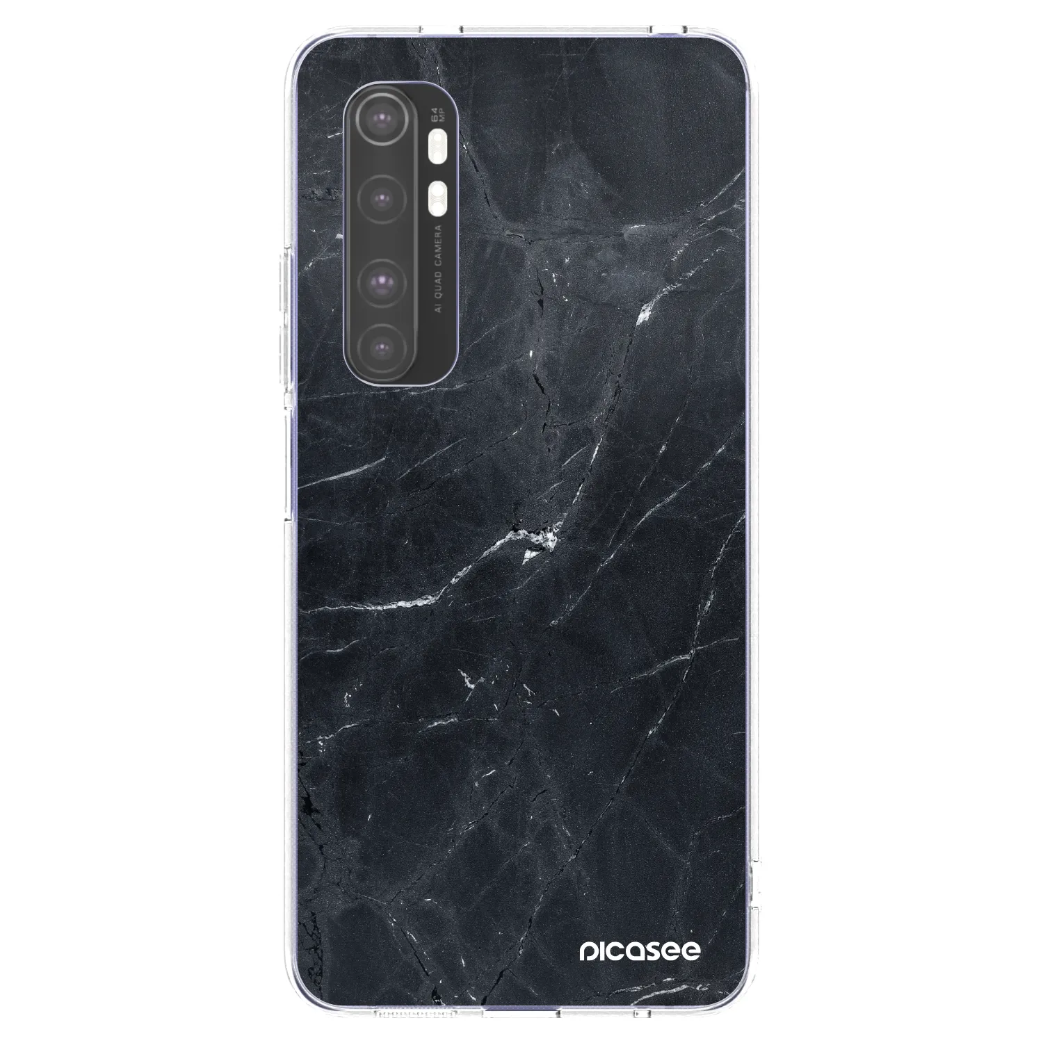 Picasee átlátszó szilikon tok az alábbi mobiltelefonokra Xiaomi Mi Note 10 Lite - Black marble