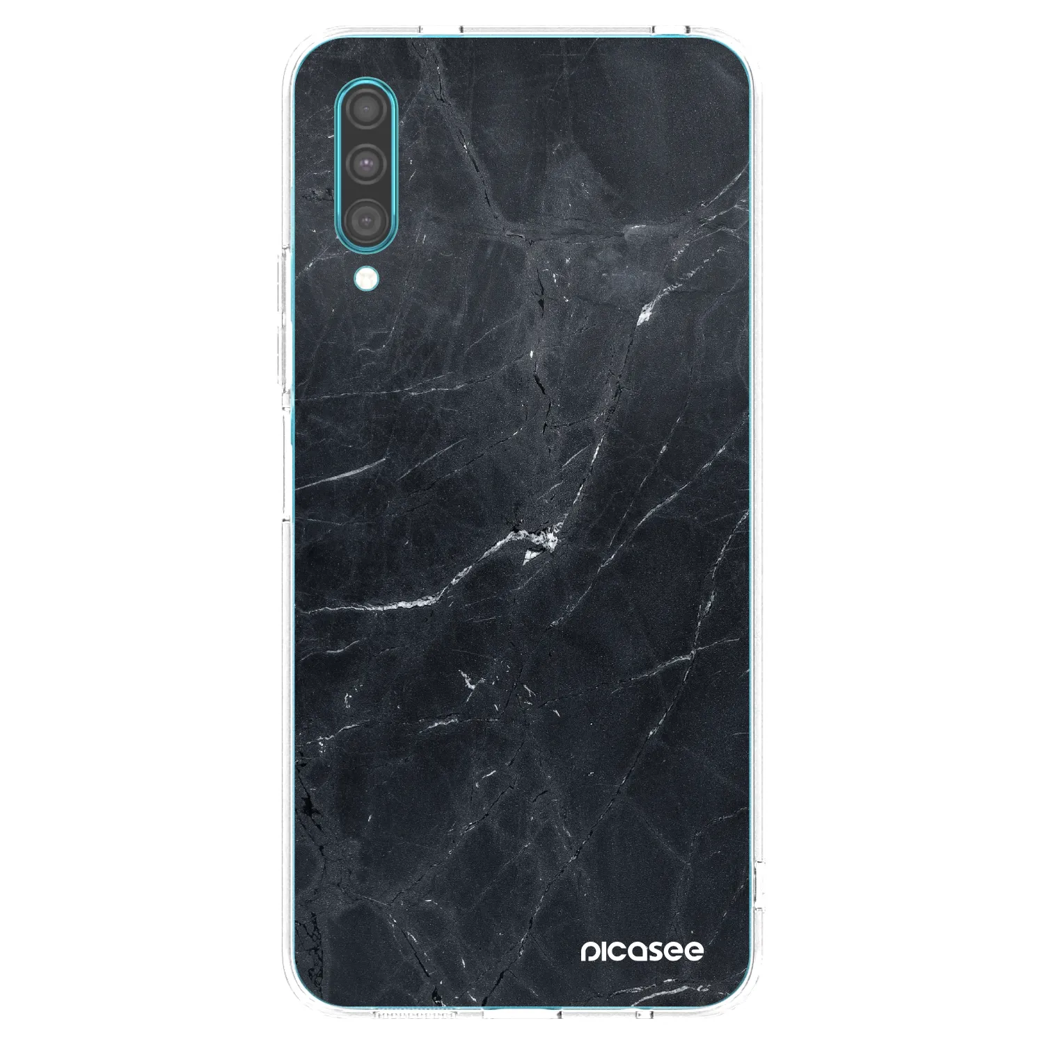 Picasee átlátszó szilikon tok az alábbi mobiltelefonokra Samsung Galaxy A30s A307F - Black marble