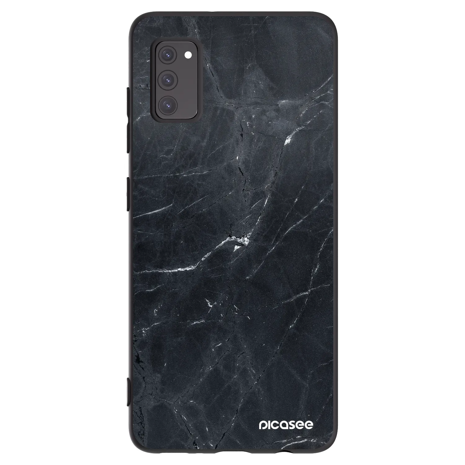 Picasee fekete szilikon tok az alábbi mobiltelefonokra Samsung Galaxy A41 A415F - Black marble