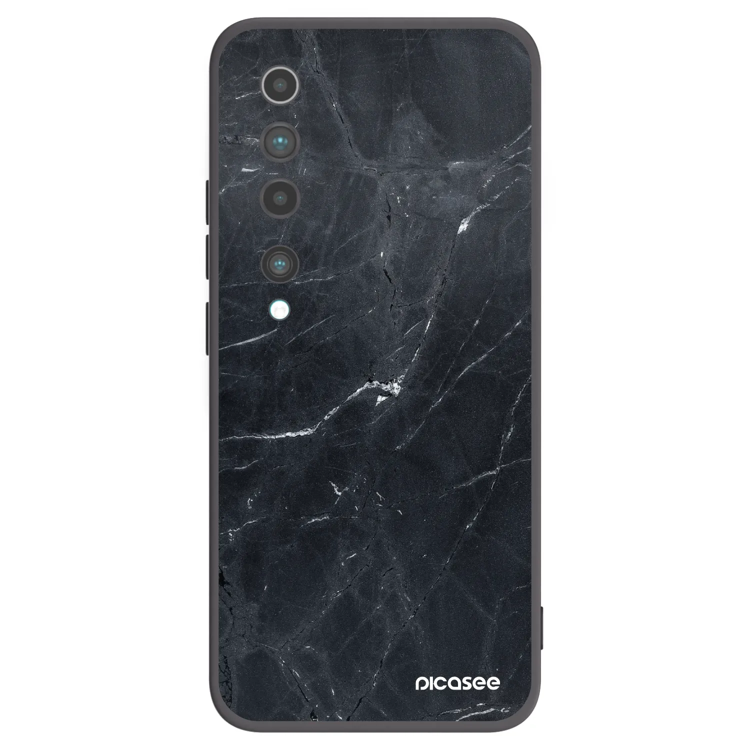 Picasee fekete szilikon tok az alábbi mobiltelefonokra Xiaomi Mi 10 - Black marble