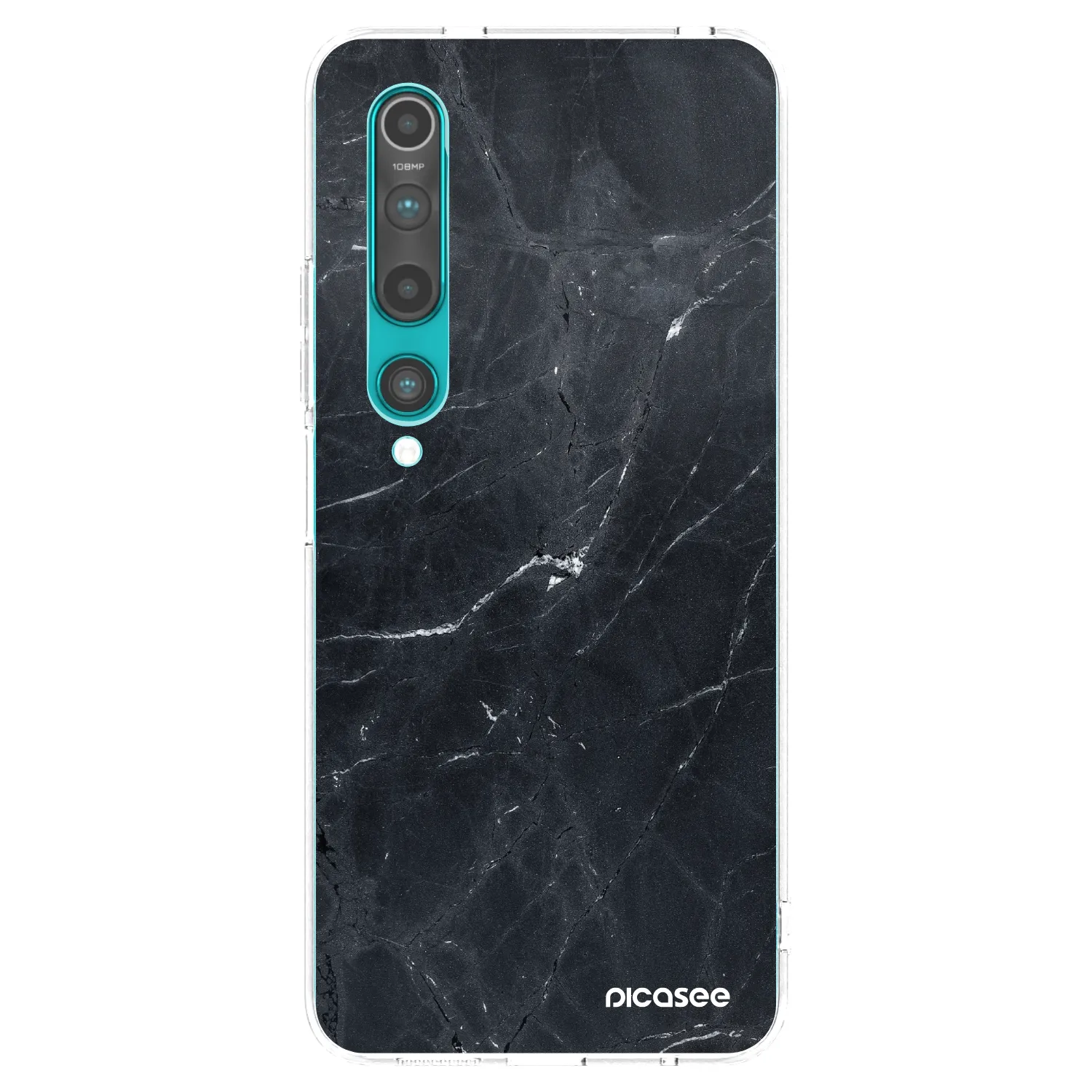 Picasee átlátszó szilikon tok az alábbi mobiltelefonokra Xiaomi Mi 10 - Black marble