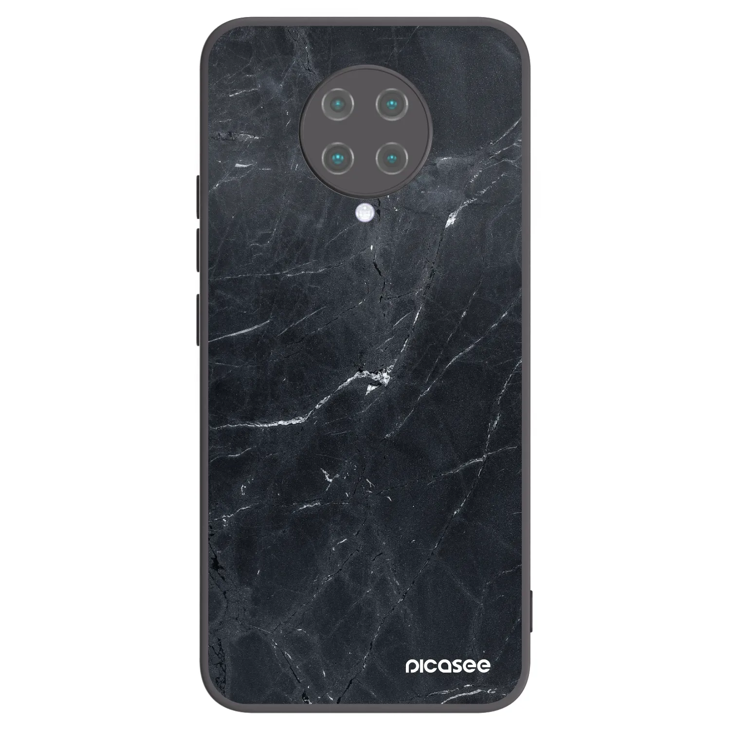Picasee fekete szilikon tok az alábbi mobiltelefonokra Xiaomi Poco F2 Pro - Black marble