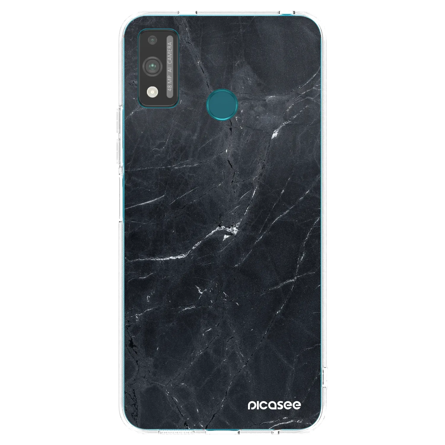 Picasee átlátszó szilikon tok az alábbi mobiltelefonokra Honor 9X Lite - Black marble