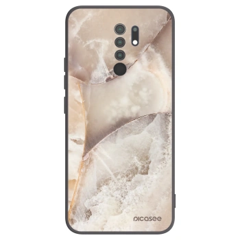 Picasee fekete szilikon tok az alábbi mobiltelefonokra Xiaomi Redmi 9 - Cream marble