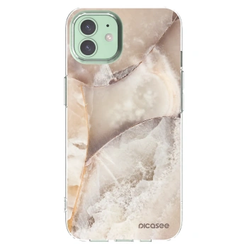 Picasee átlátszó szilikon tok az alábbi mobiltelefonokra Apple iPhone 12 Pro - Cream marble
