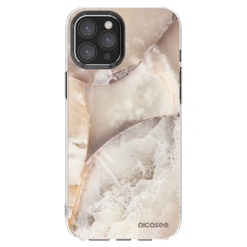 Picasee átlátszó szilikon tok az alábbi mobiltelefonokra Apple iPhone 12 Pro Max - Cream marble