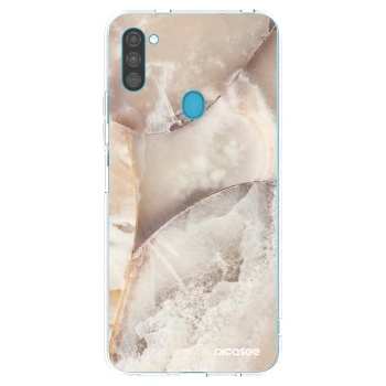 Picasee átlátszó szilikon tok az alábbi mobiltelefonokra Samsung Galaxy M11 - Cream marble