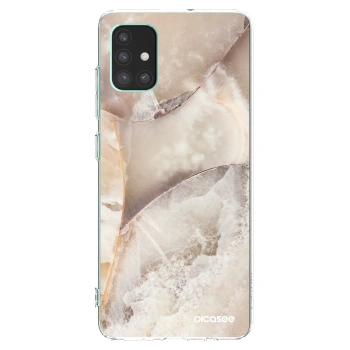 Picasee átlátszó szilikon tok az alábbi mobiltelefonokra Samsung Galaxy M51 M515F - Cream marble