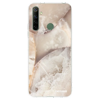 Picasee átlátszó szilikon tok az alábbi mobiltelefonokra Realme 6i - Cream marble