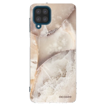 Picasee átlátszó szilikon tok az alábbi mobiltelefonokra Samsung Galaxy A12 A125F - Cream marble