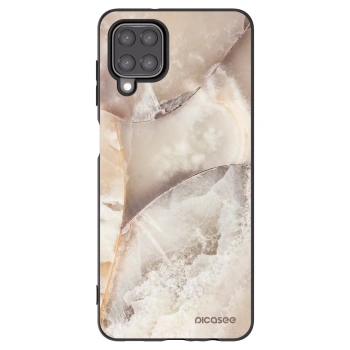 Picasee fekete szilikon tok az alábbi mobiltelefonokra Samsung Galaxy A12 A125F - Cream marble