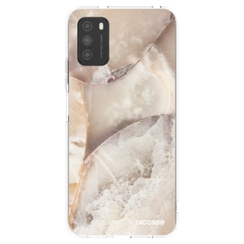 Picasee átlátszó szilikon tok az alábbi mobiltelefonokra Xiaomi Poco M3 - Cream marble