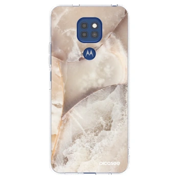 Picasee átlátszó szilikon tok az alábbi mobiltelefonokra Motorola Moto G9 Play - Cream marble